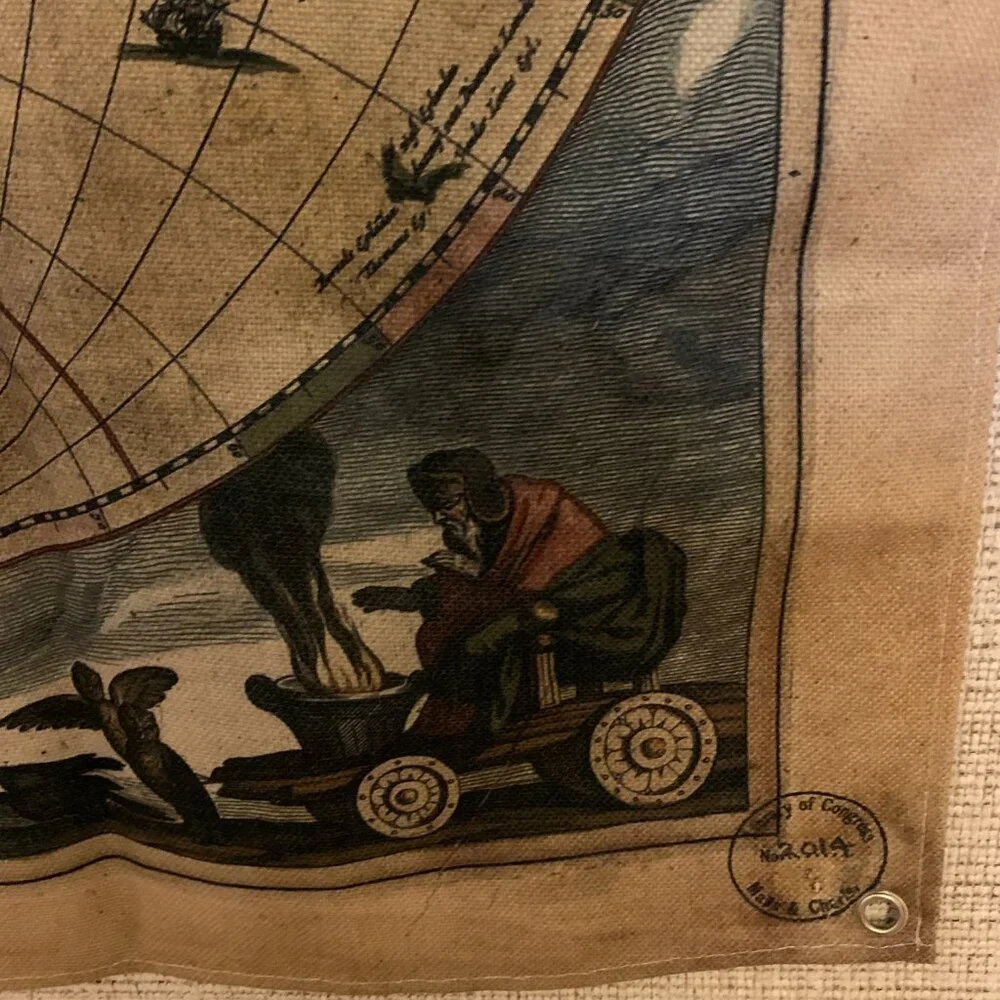 Old World Map Cloth Tapestry Wall Hanging Artwork Large Detailed Decorative